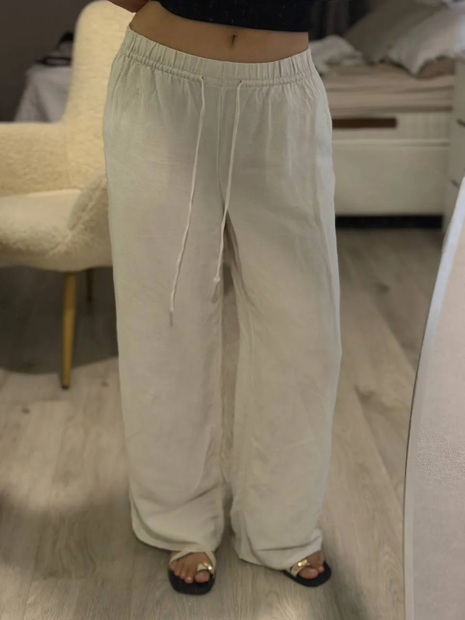 Летние штаны H&M изо льна и вискозы 3