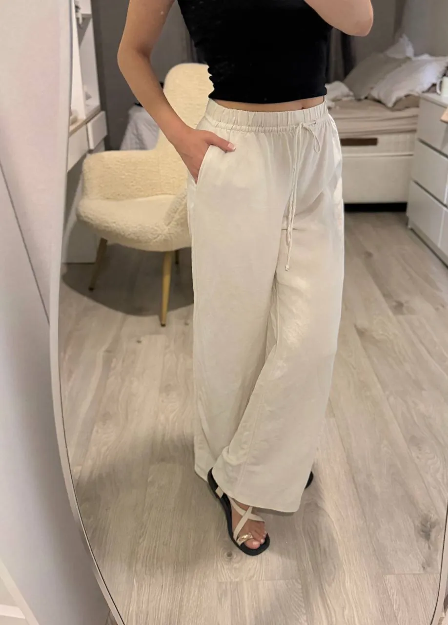 Летние штаны H&M изо льна и вискозы 5