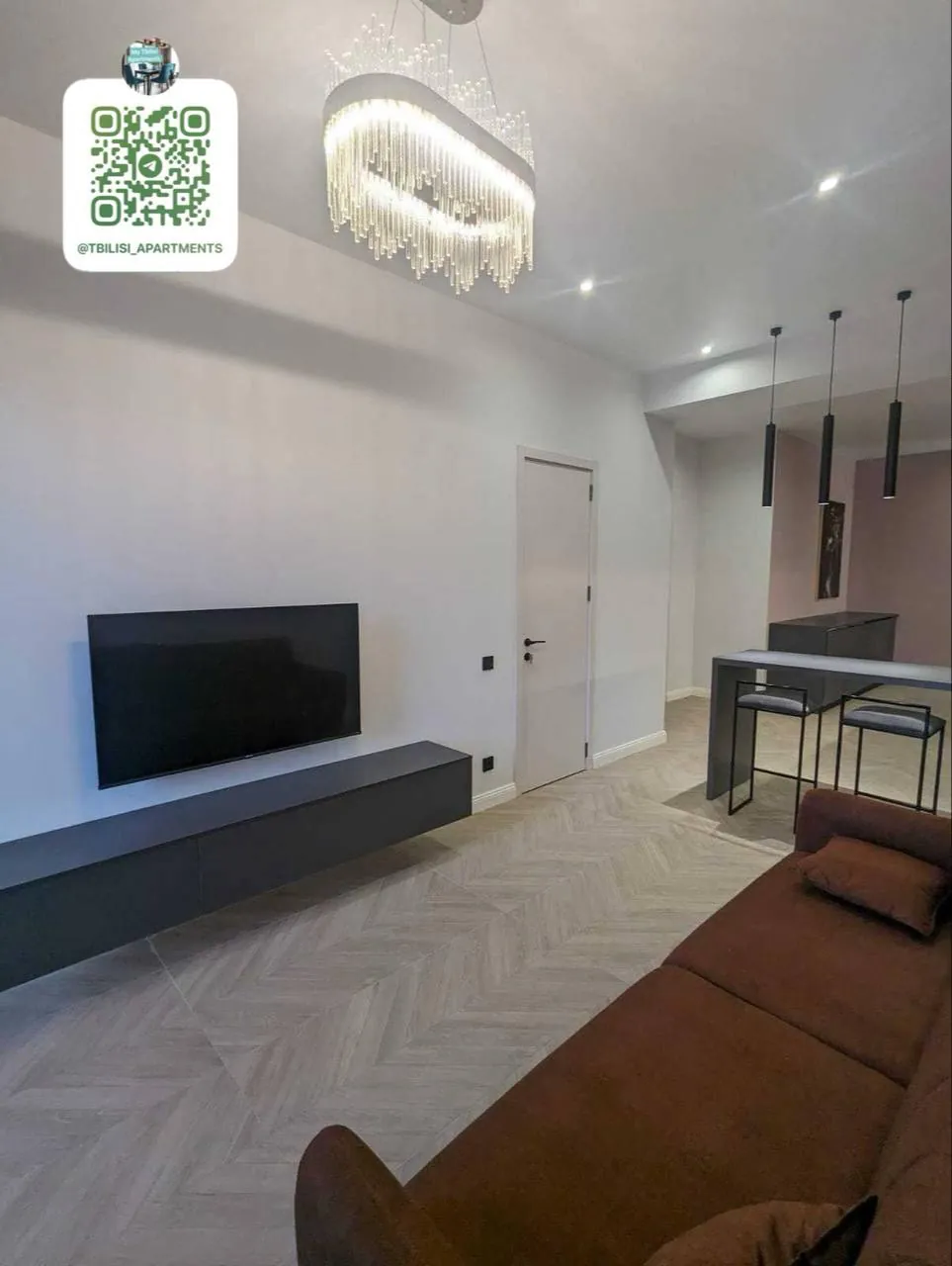 Квартира 60 м² с 1 спальней в Мтацминда 3