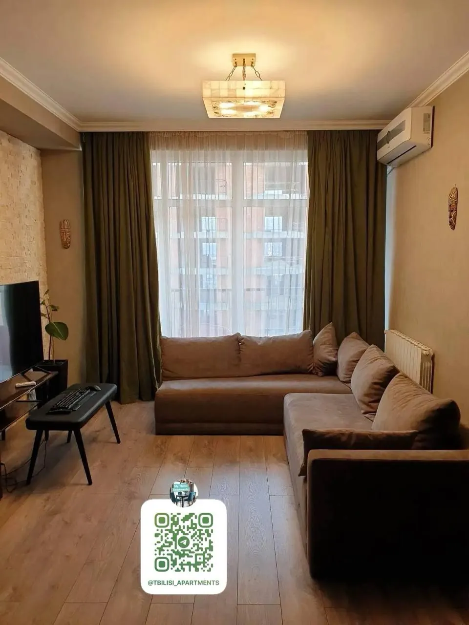 Квартира 130 м² с 2 санузлами в Сабуртало 1