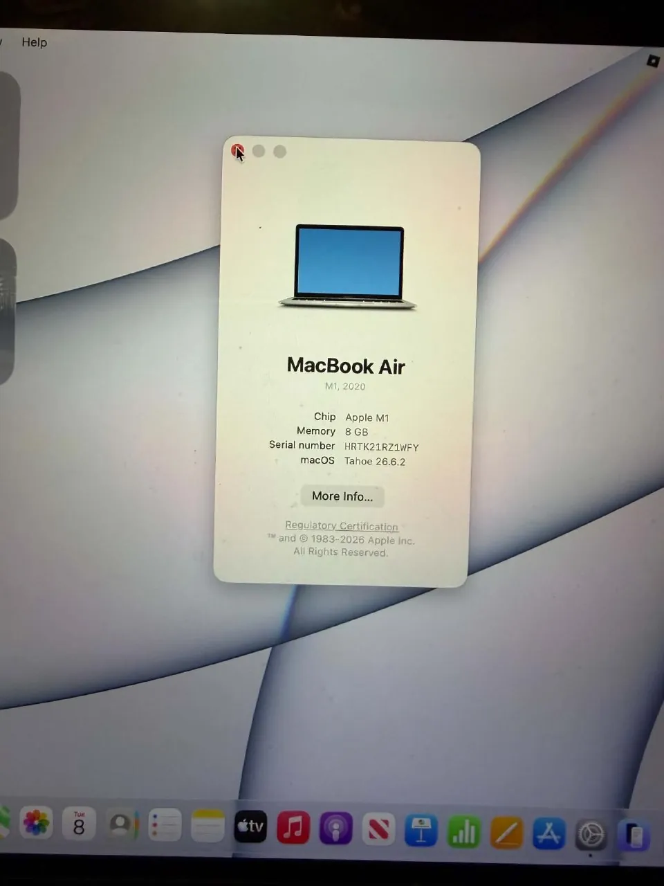 MacBook Air M1 2020 8/256 ГБ 1