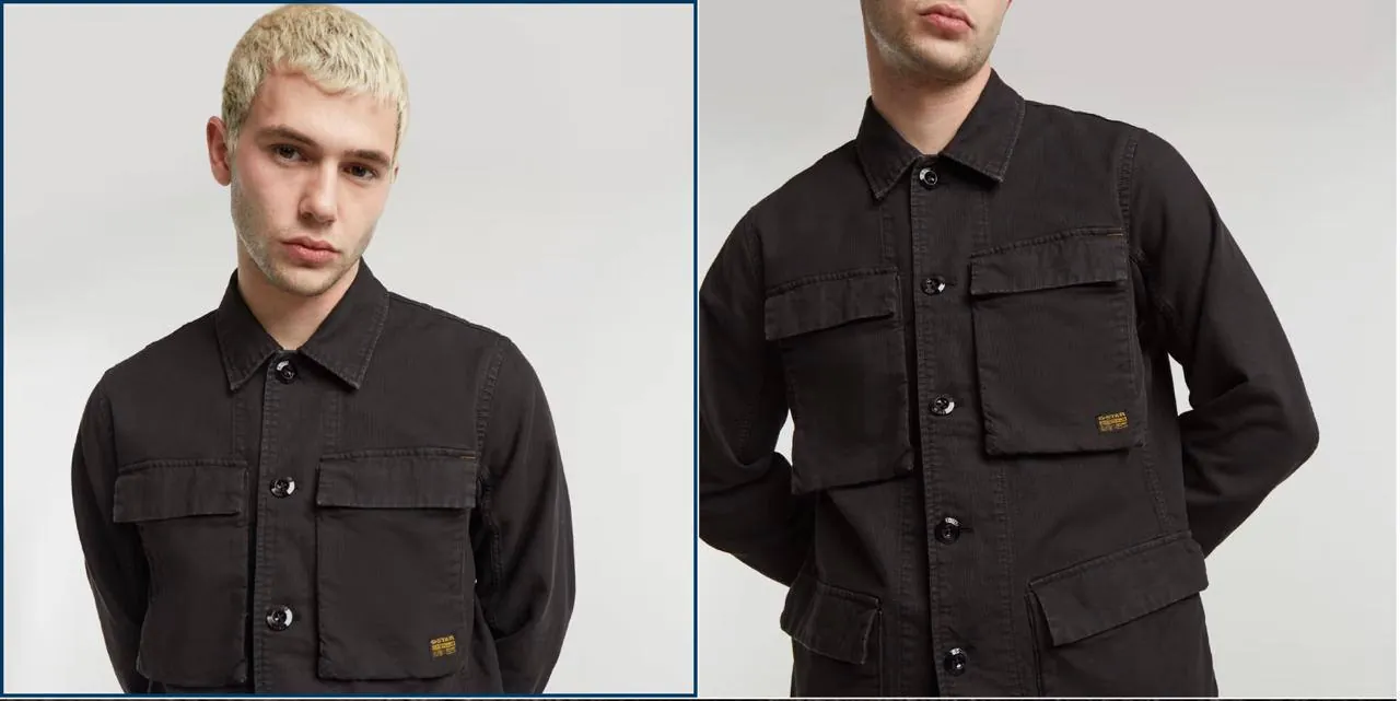 Мужская куртка-бомбер и рубашка G-Star RAW 4