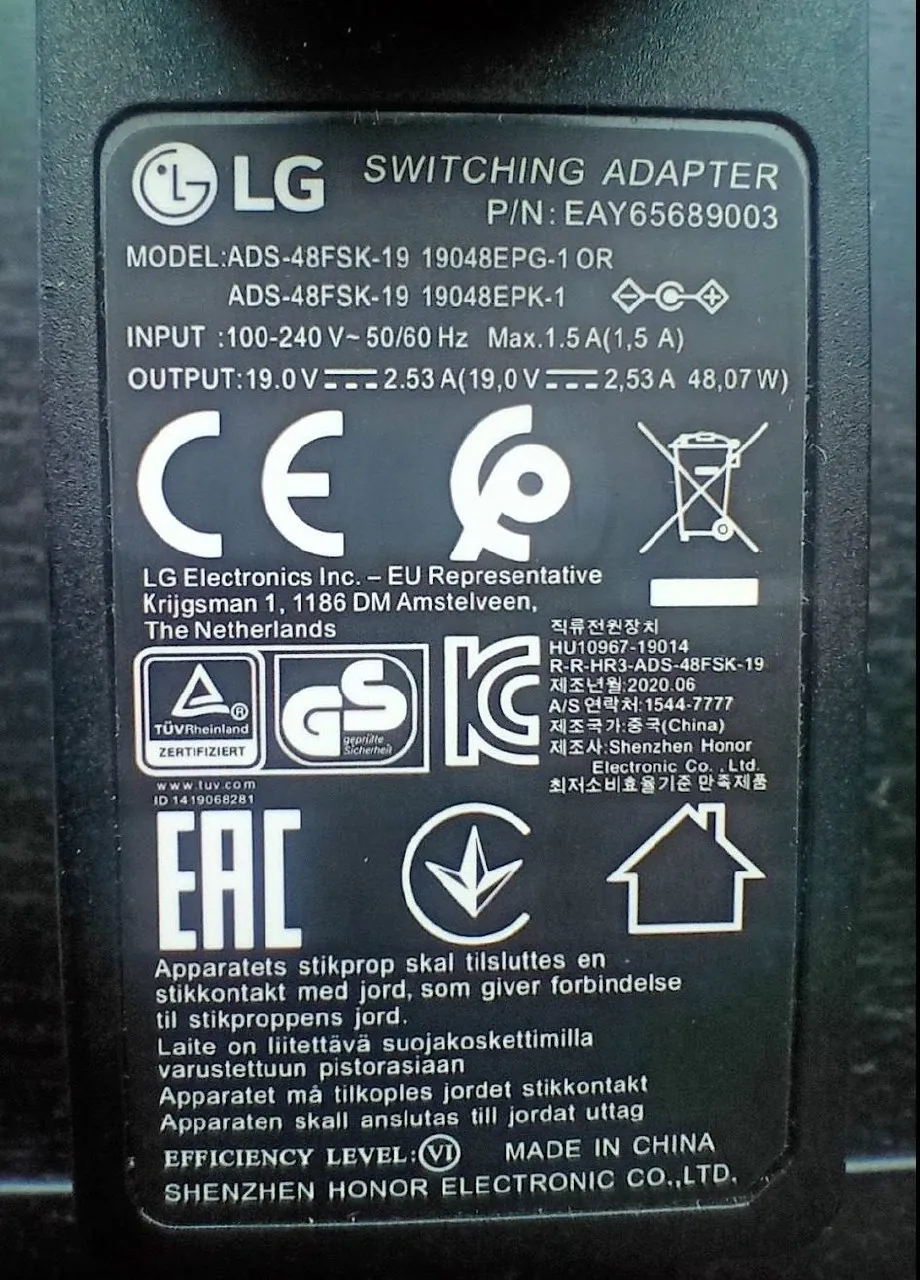 Монитор LG 34WL50S-B на запчасти 3