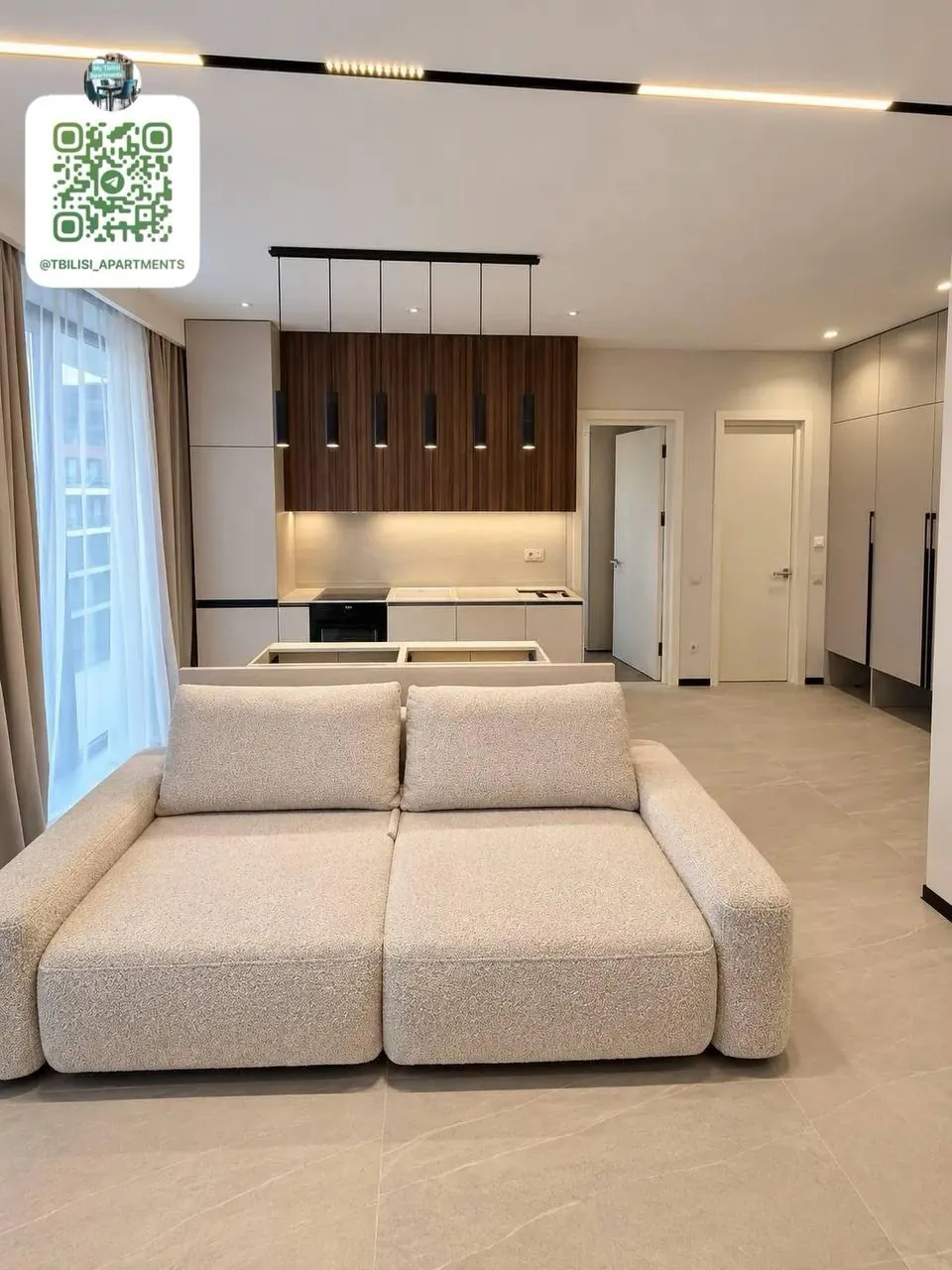 Квартира 62 м² с 1 спальней в Крцаниси 3