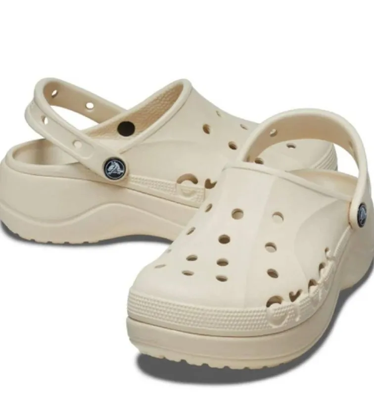 Новые женские Crocs бежевого цвета, размер 39-40 2