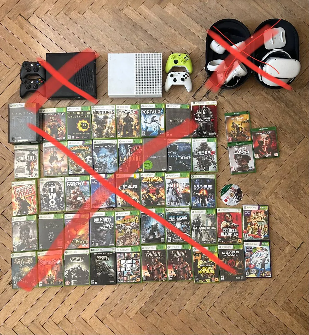 Xbox One с двумя геймпадами и тремя играми 1