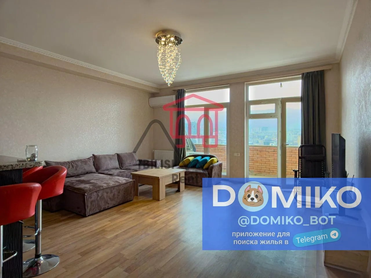 Квартира 95 м² с 2 комнатами на Шартава 1