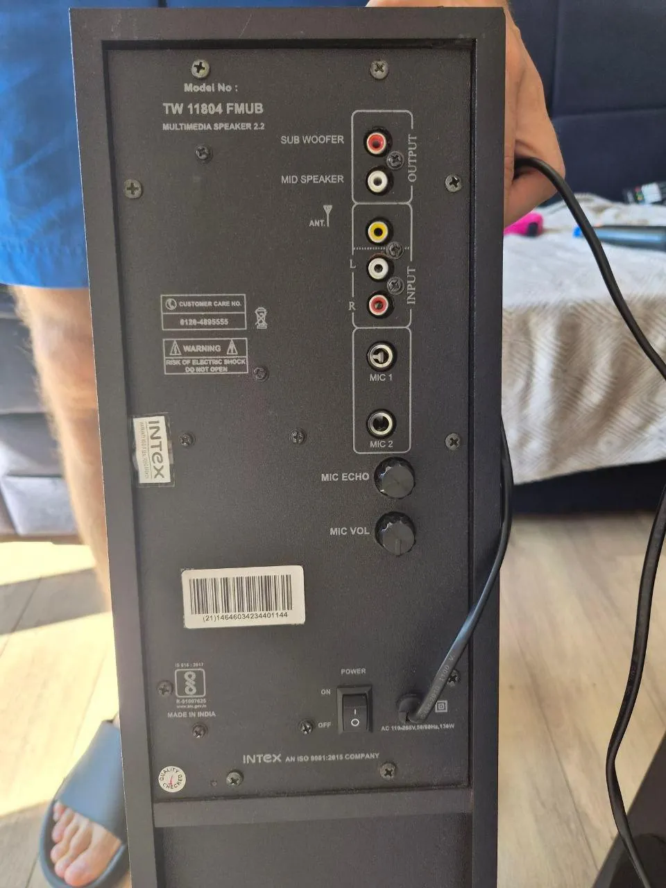 Караоке-колонки Intex TW 11804 с микрофонами 3
