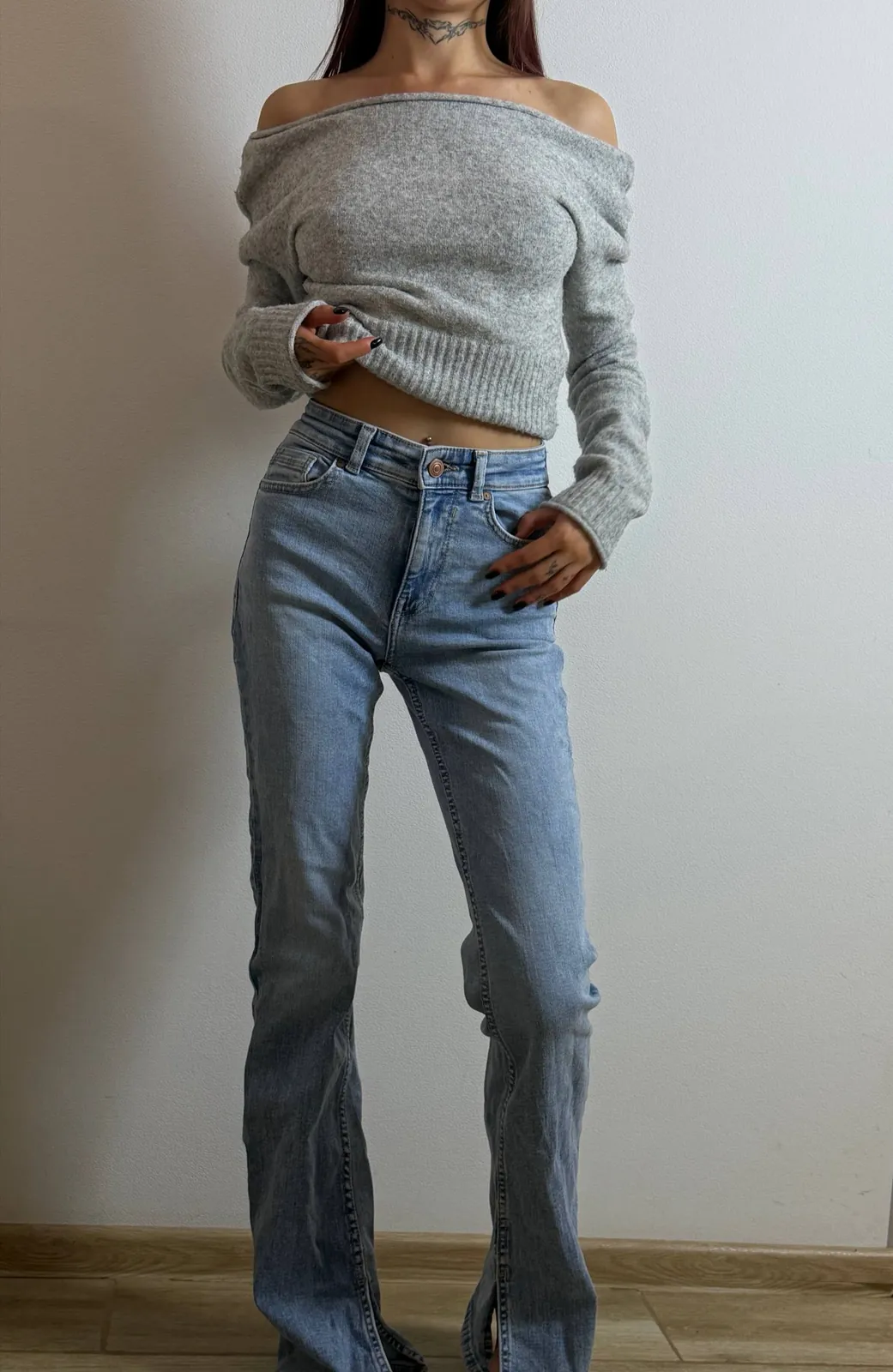Кофта и джинсы клеш Bershka XS 1