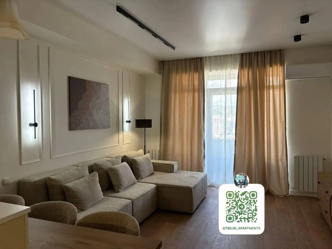 Квартира 85 м² с 3 комнатами в Сабуртало 9
