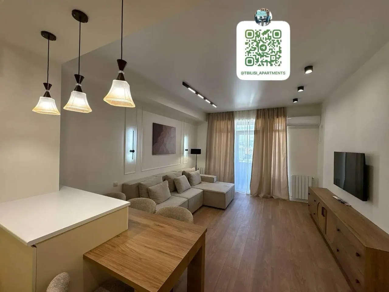 Квартира 85 м² с 3 комнатами в Сабуртало 8