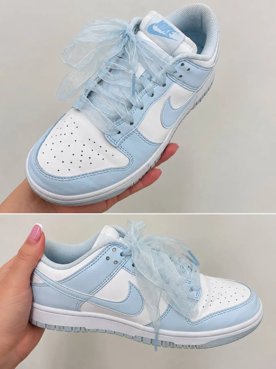 Кроссовки Nike бело-голубые 1