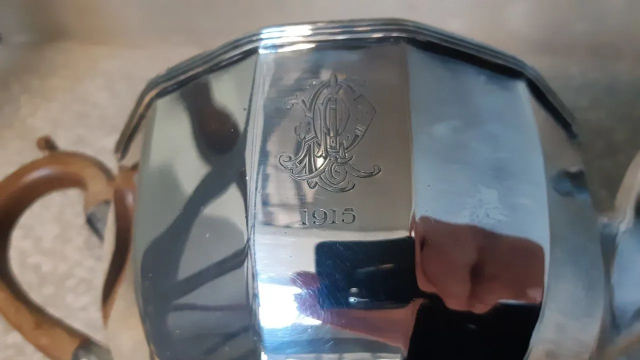 Посеребрённый заварочный чайник 1915 года 2