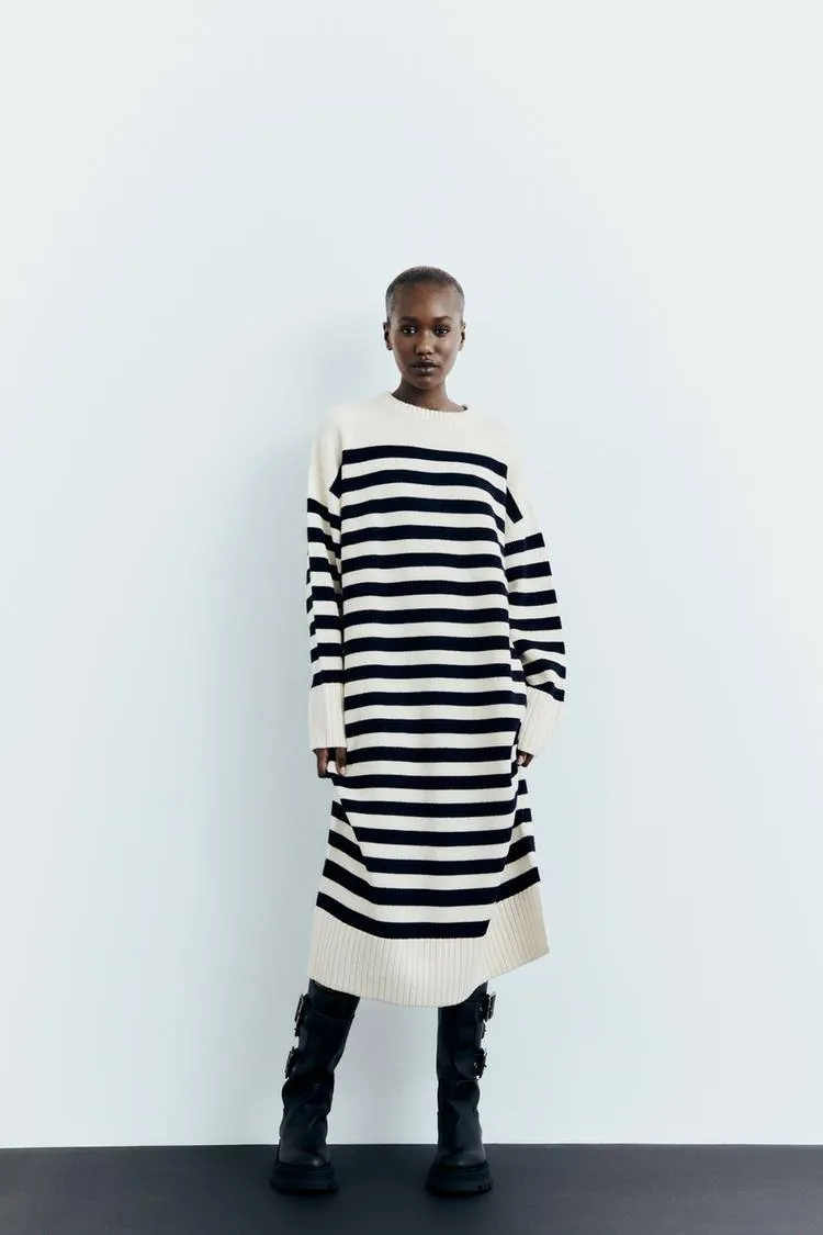 Платье Zara в полоску, размер S 2