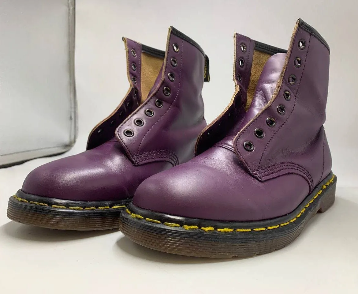Винтажные ботинки Dr. Martens 1460 фиолетовые 3