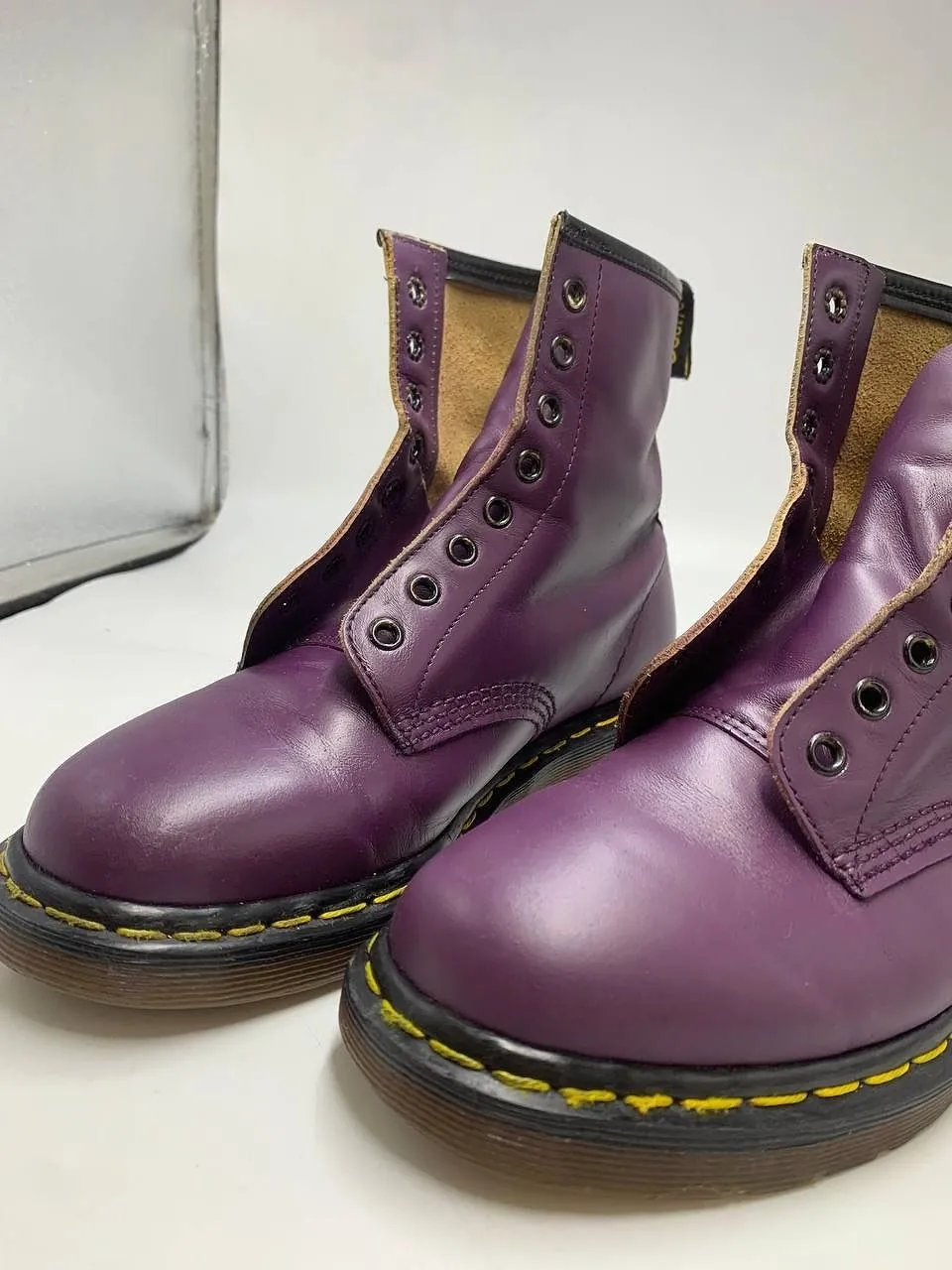 Винтажные ботинки Dr. Martens 1460 фиолетовые 2