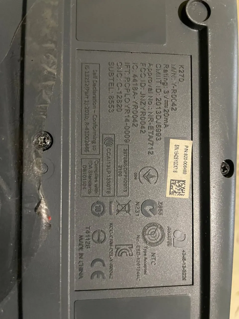 Беспроводная клавиатура Logitech K270 3