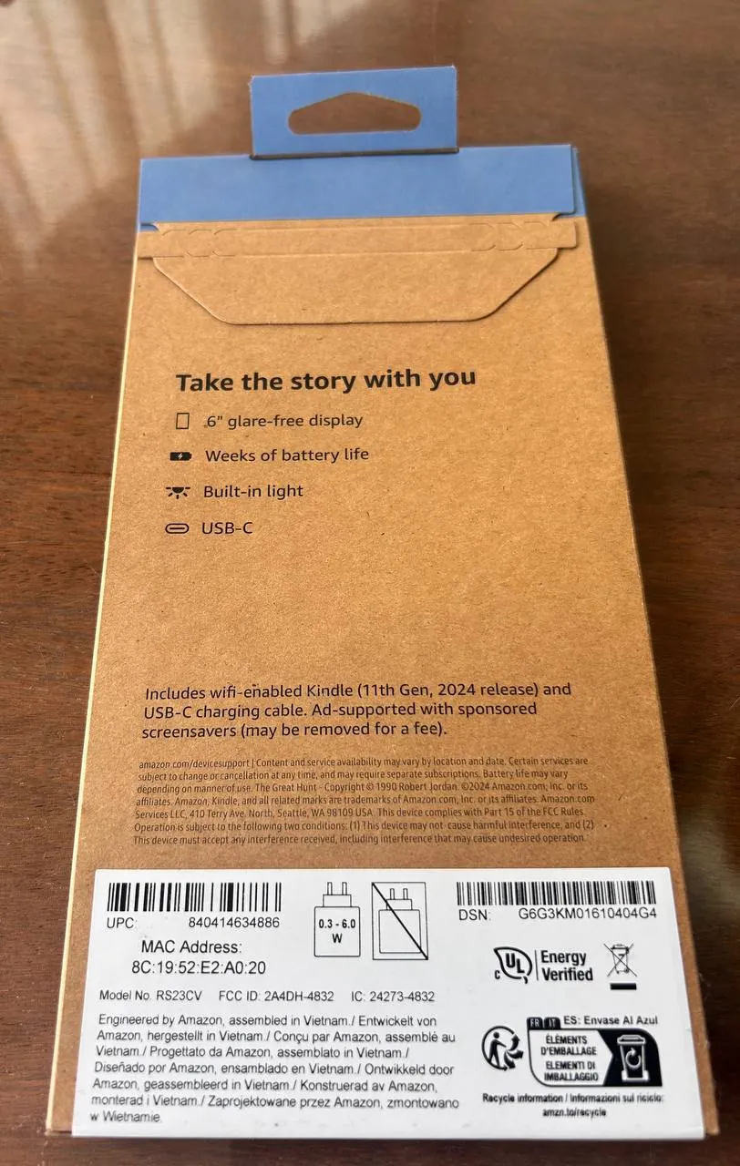 Amazon Kindle 11 поколения 16GB чёрный 2