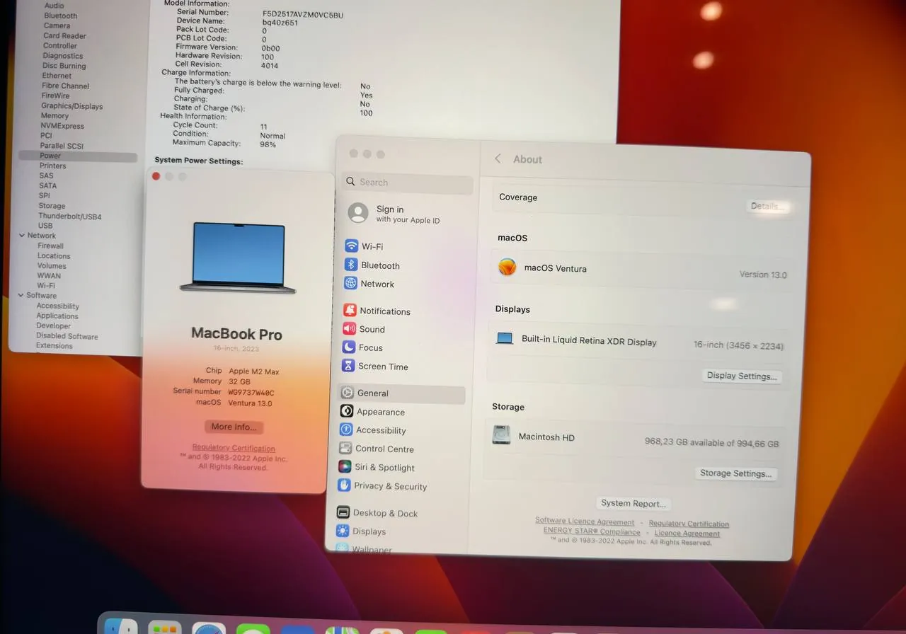 MacBook Pro 16 M2 Max 32/1TB 3