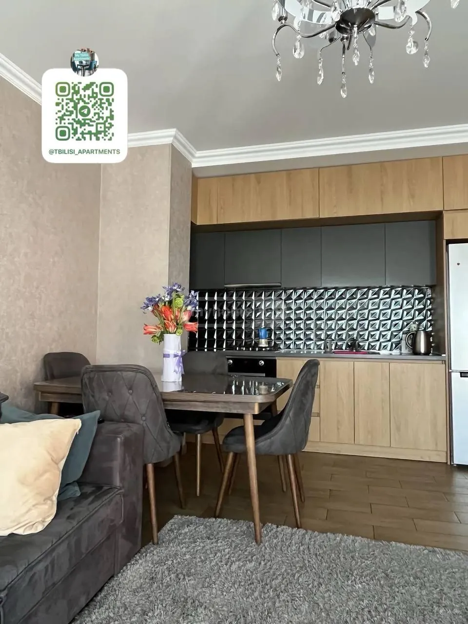 Квартира 60 м² с 2 комнатами в Дидубе 1