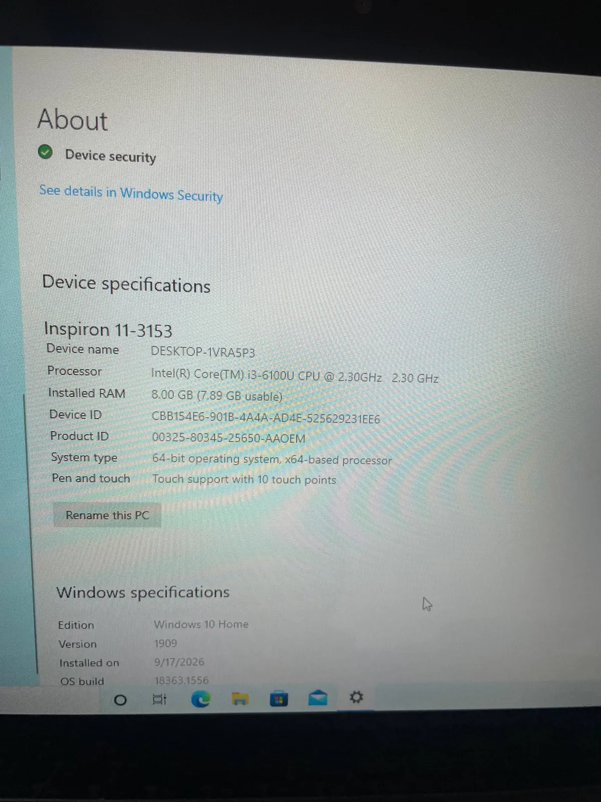Ноутбук-трансформер Dell Inspiron 11-3153 3