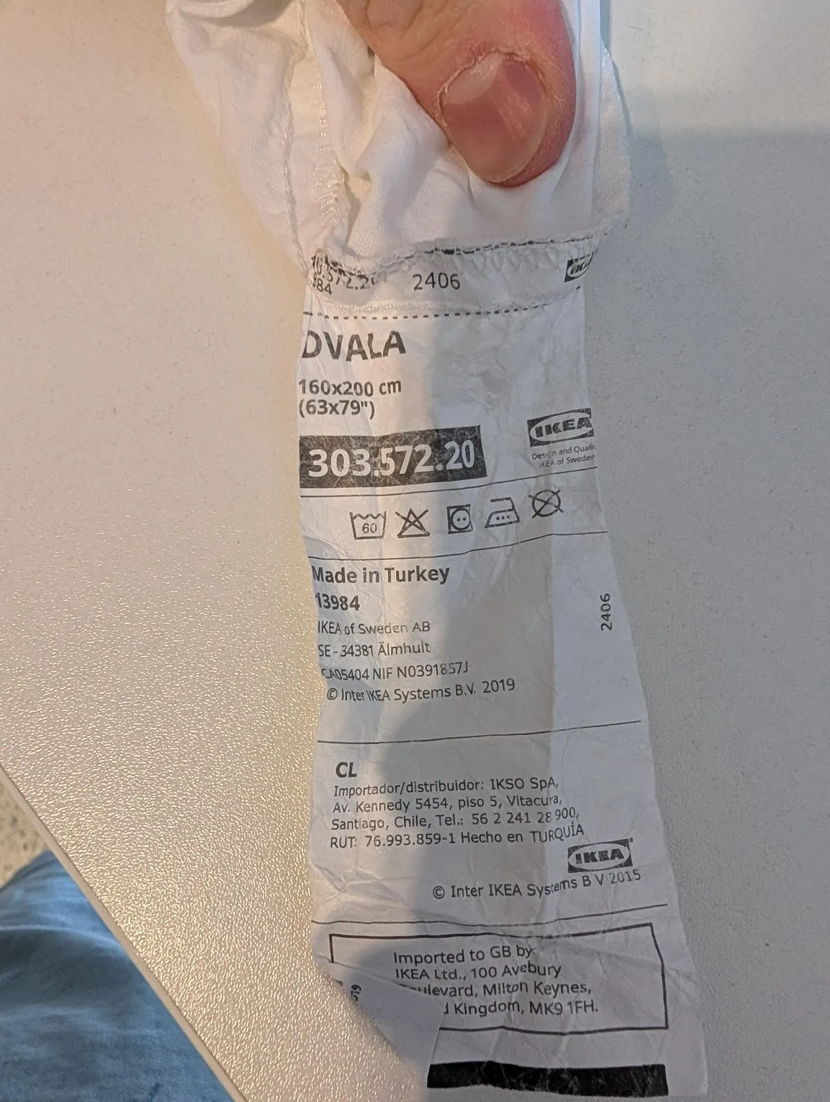 Простыни на резинке IKEA DVALA, 2 штуки 3