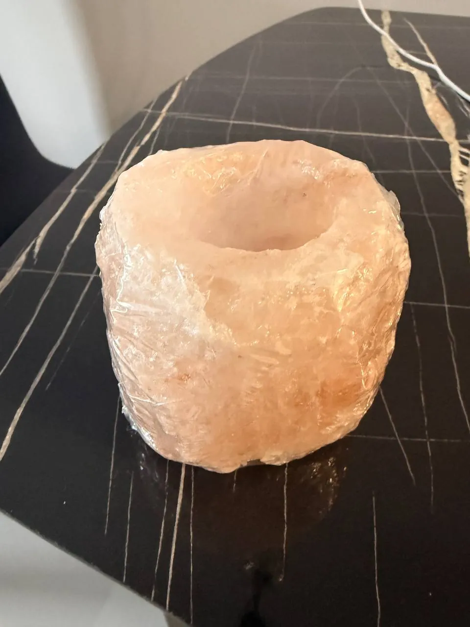 Декоративный подсвечник из гималайской соли 1
