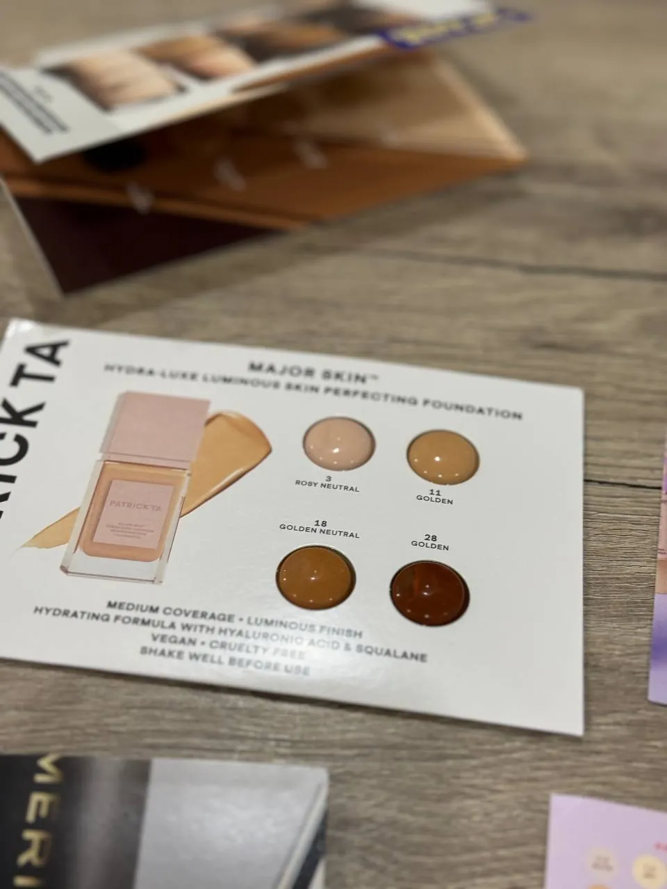 Набор пробников тонального крема Sephora 4