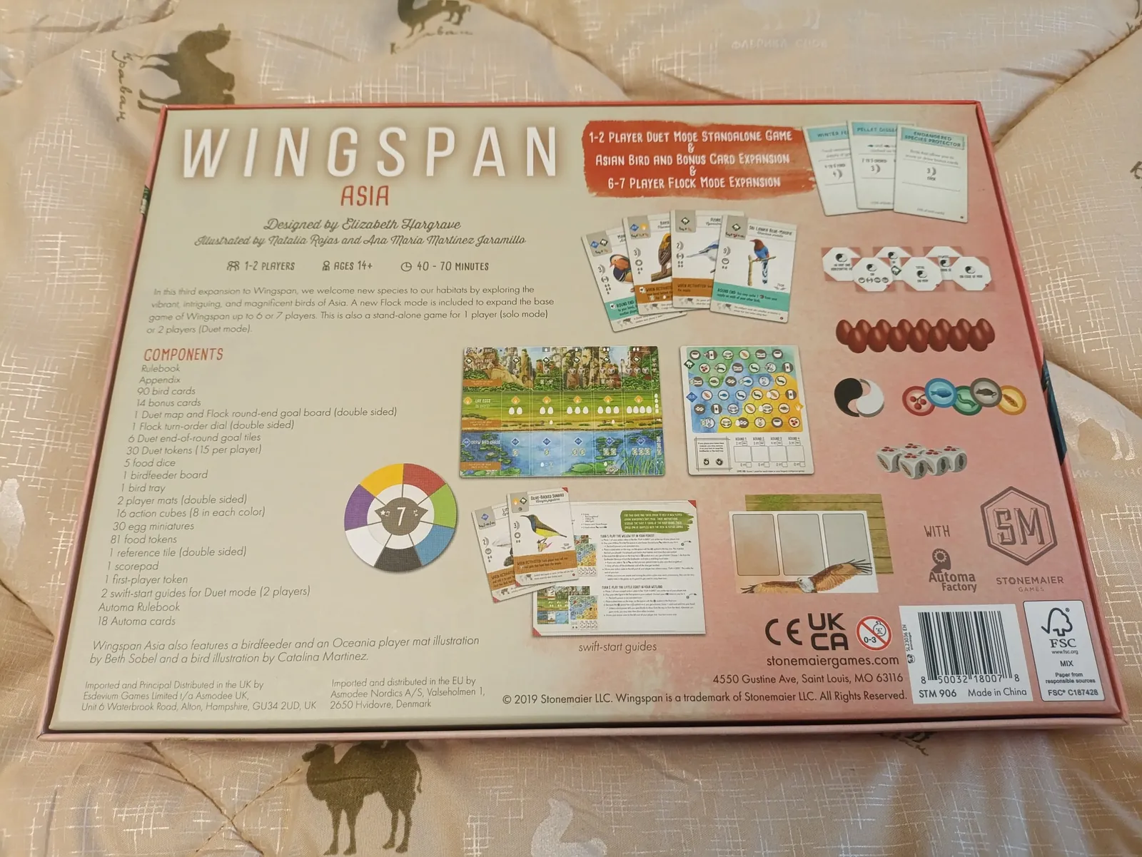 Настольная игра Wingspan Asia на английском 2