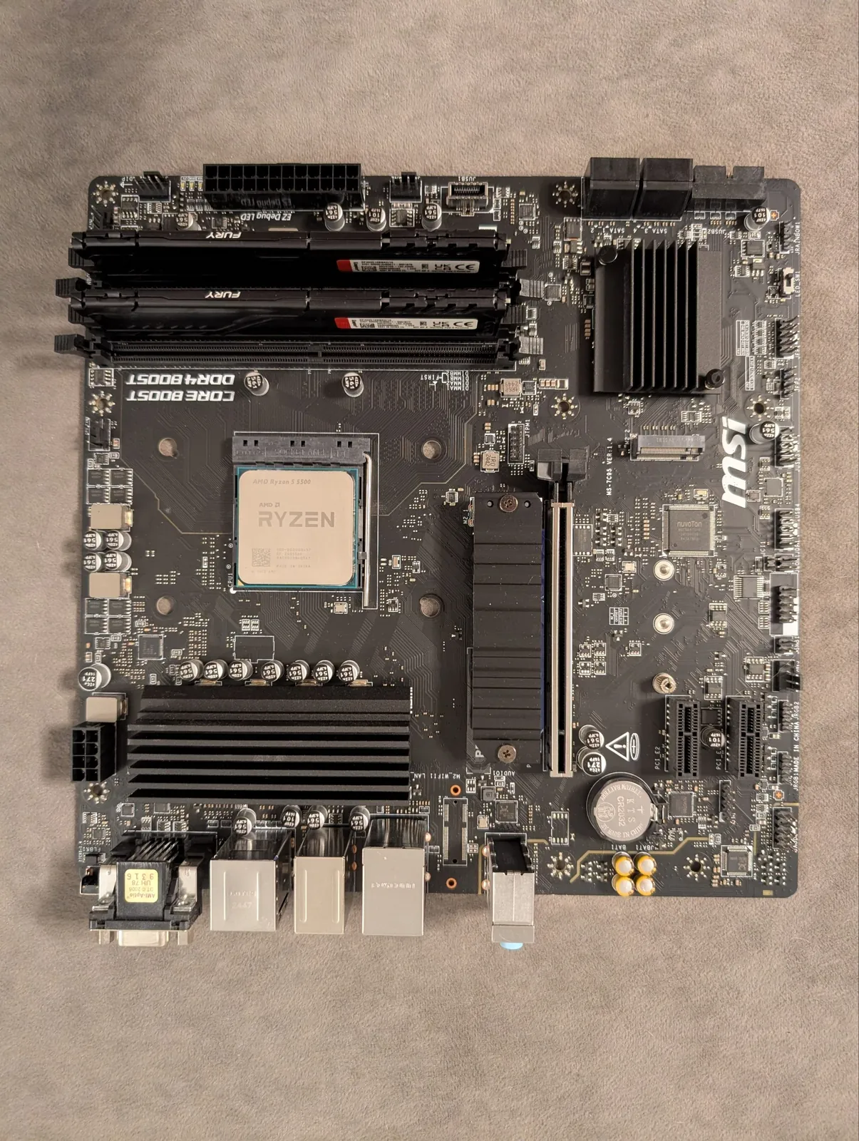Комплект на Ryzen 5 5500 и MSI B550M 1