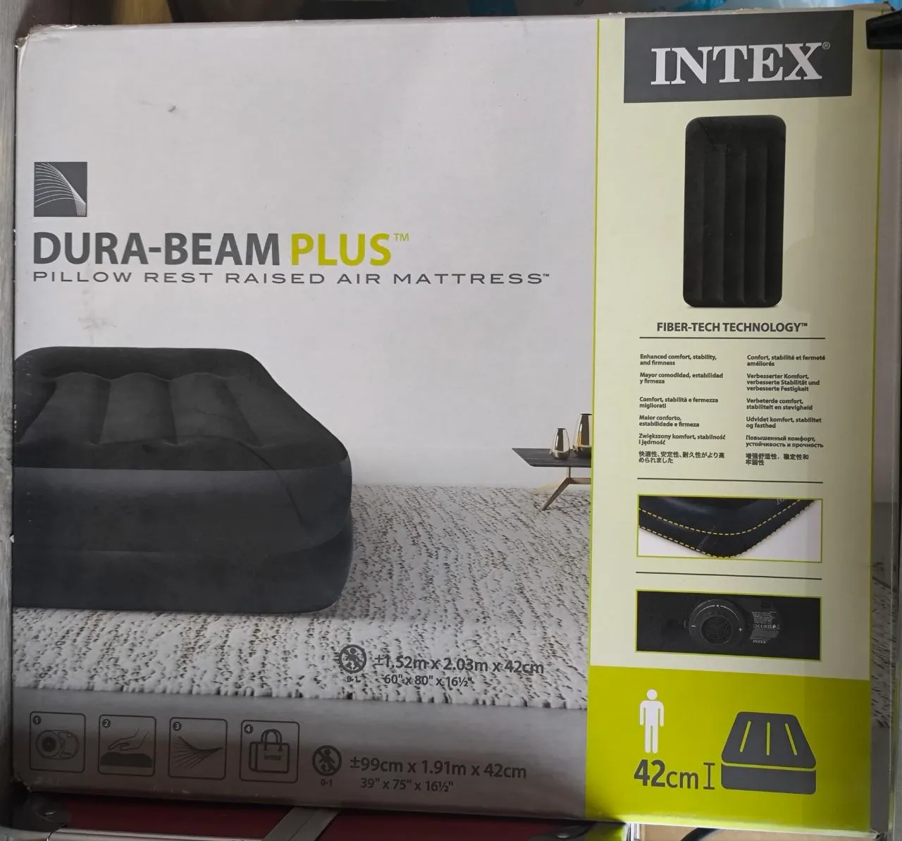 Надувной матрас Intex Dura-Beam Plus с насосом 3