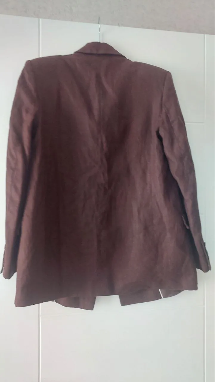 Льняной пиджак Zara размера XS 2