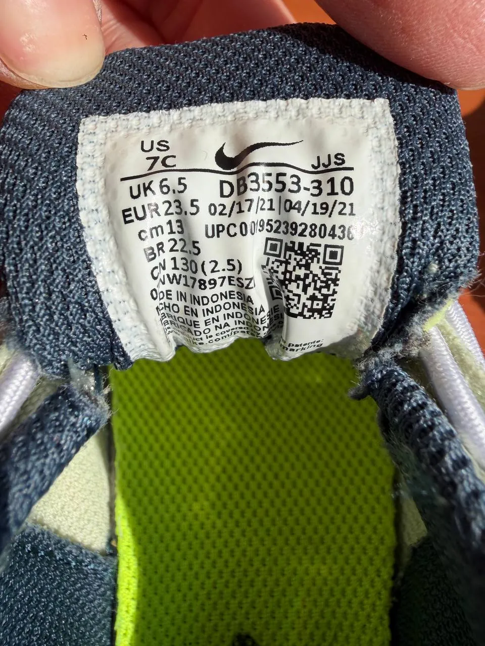 Кроссовки Nike детские размер 23,5 2