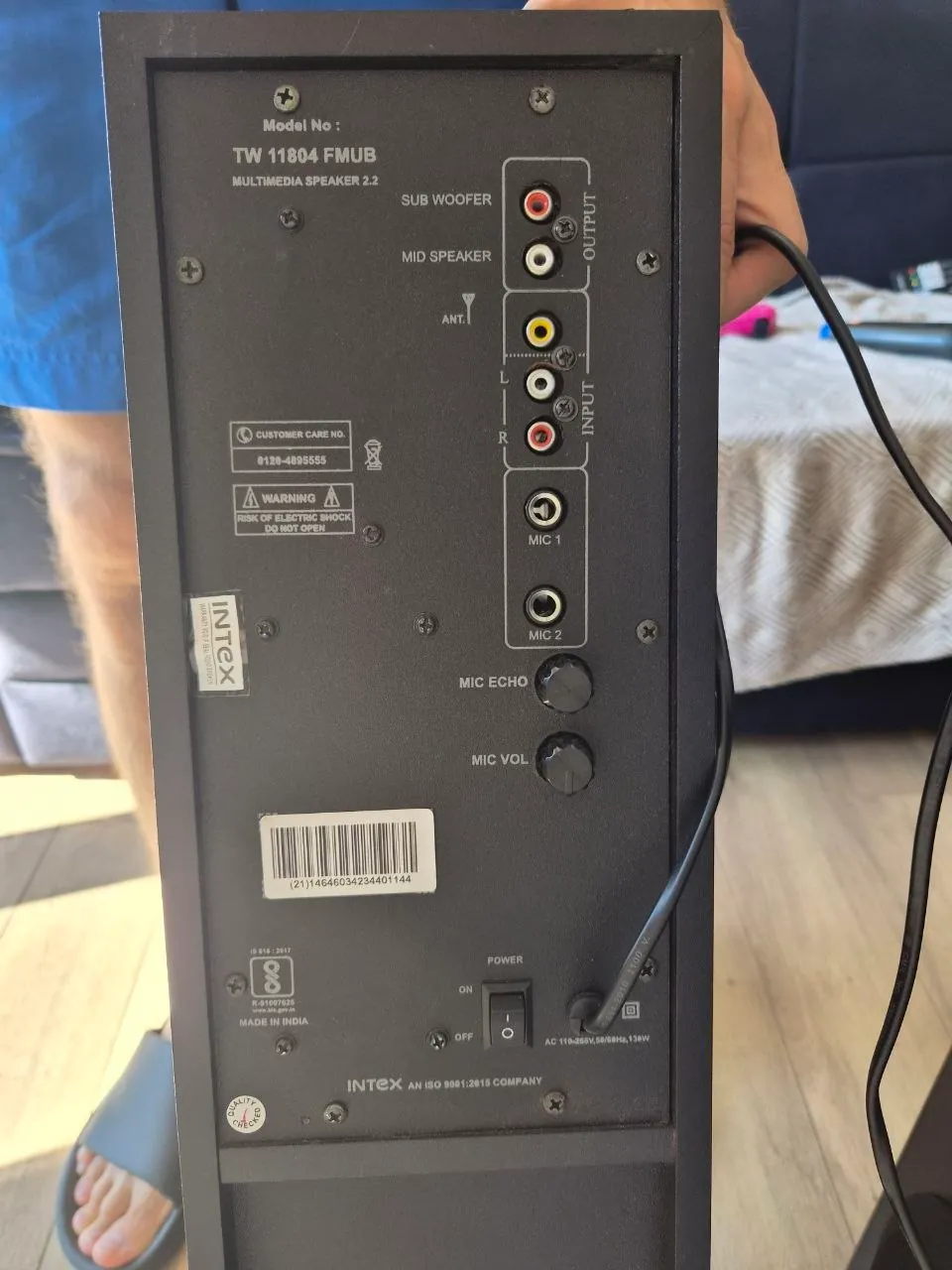 Башенные колонки Intex TW 11804 130W с микрофонами 3
