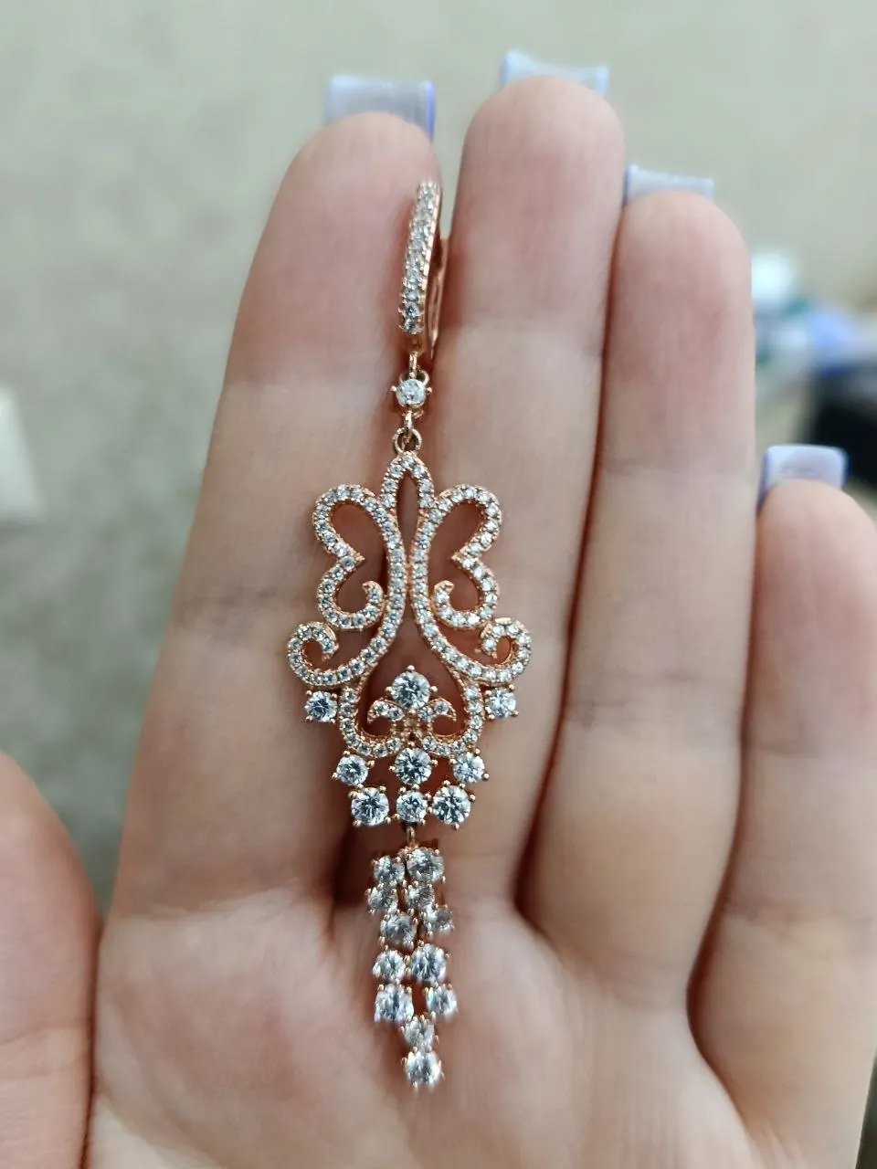 Серебряные серьги с позолотой для вечернего образа 1