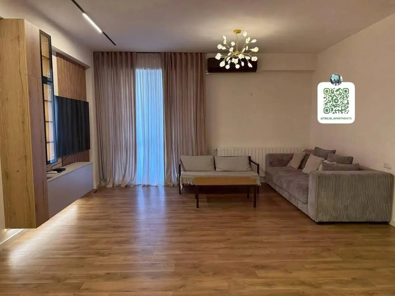 Квартира 125 м² с 2 спальнями в Сабуртало 1