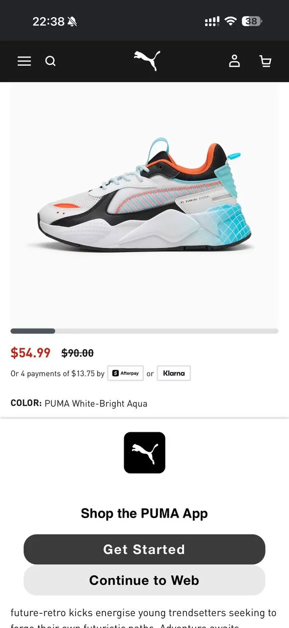 Новые детские кроссовки Puma RS-X, размер 33 2