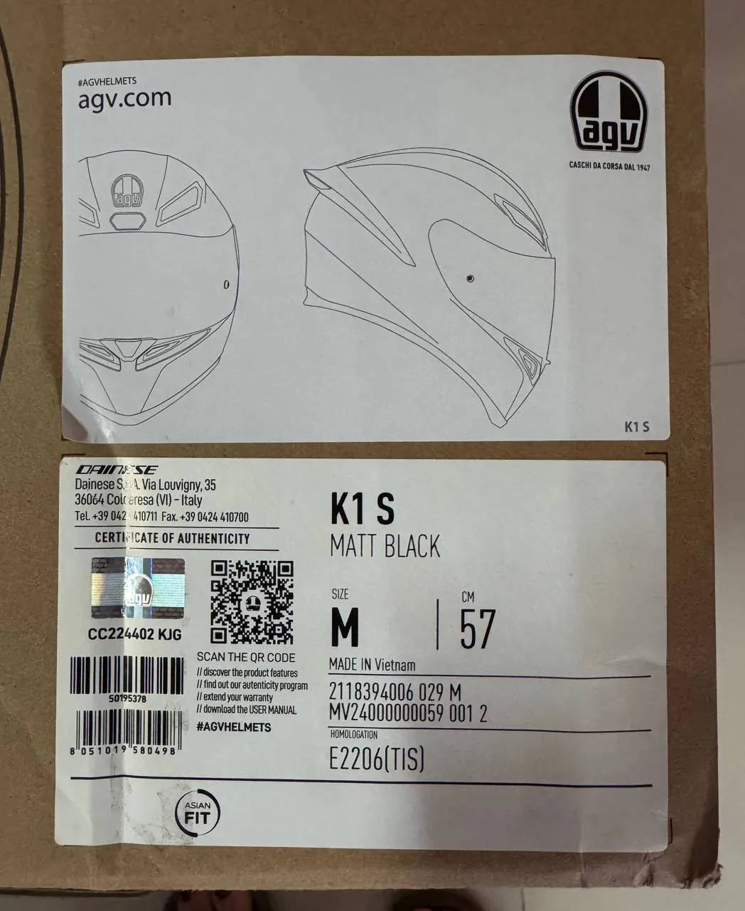 Мотошлем AGV K1 S с визорами 6