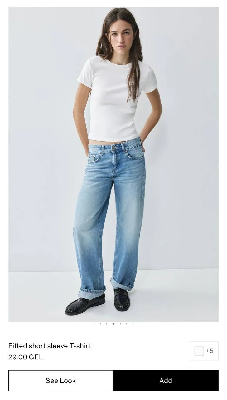 Белая футболка Pull&Bear, размер XS 2