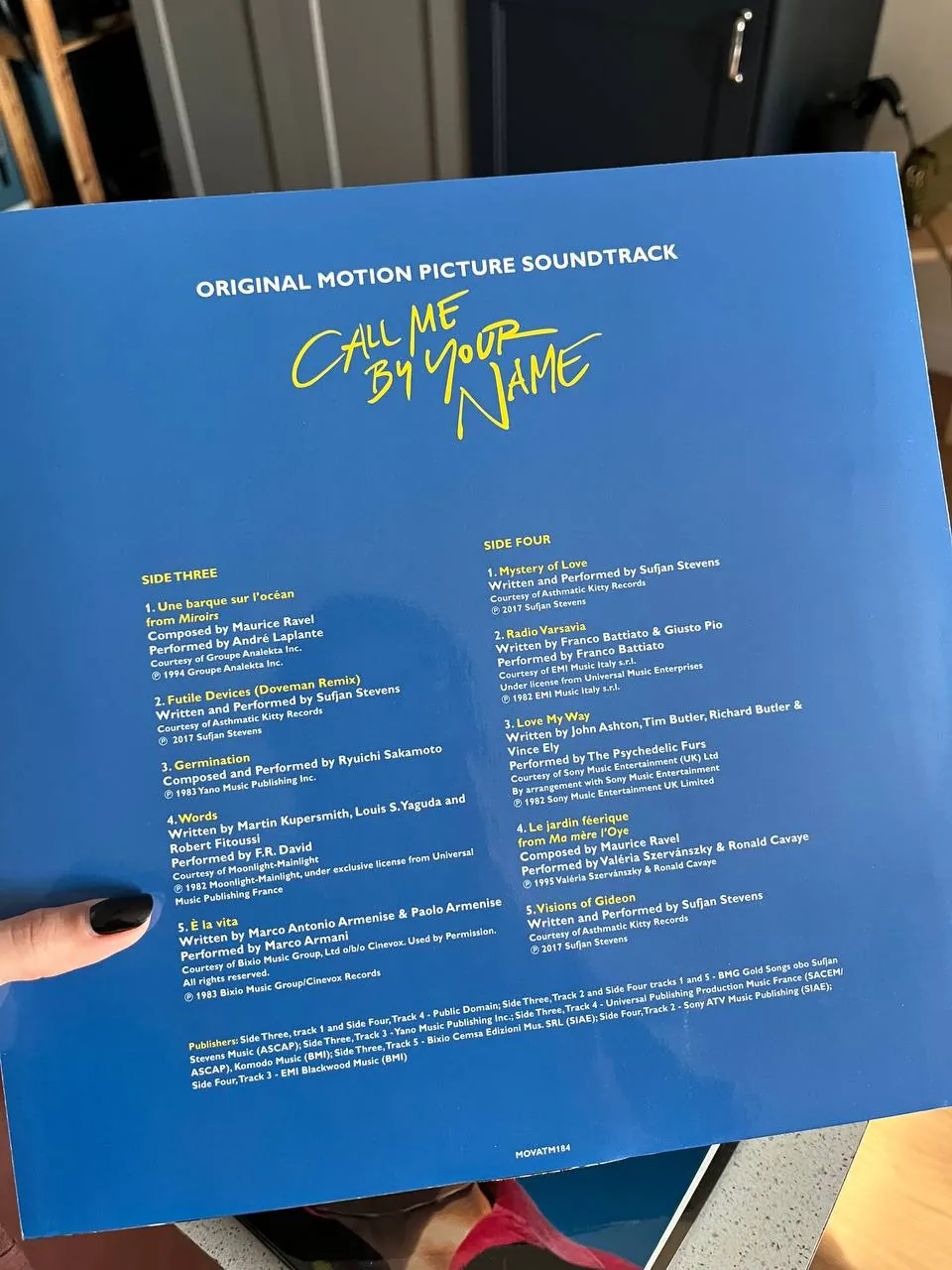 Виниловая пластинка OST Call Me By Your Name 5