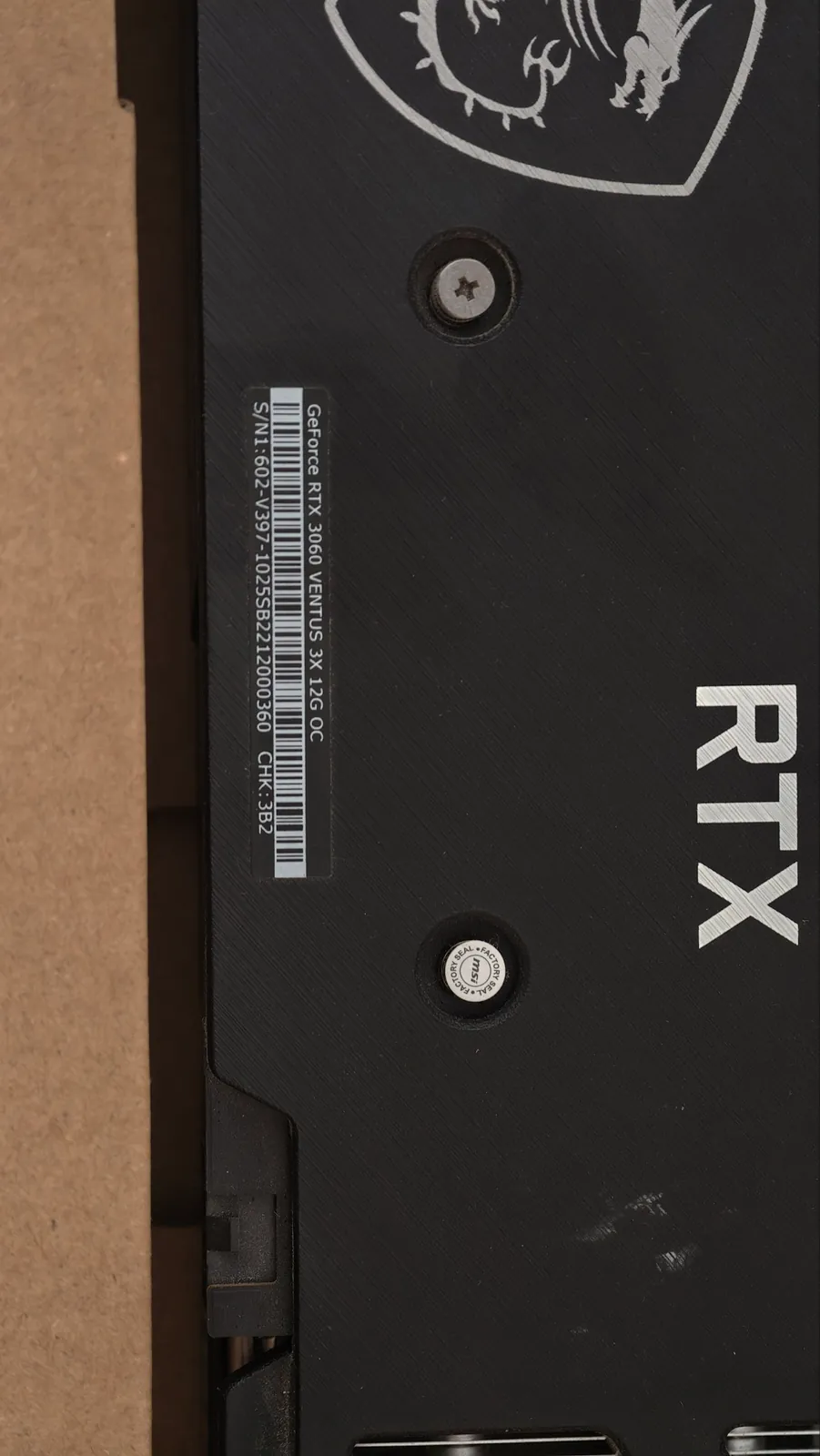 Видеокарта MSI GeForce RTX 3060 Ventus 3X 12GB 1
