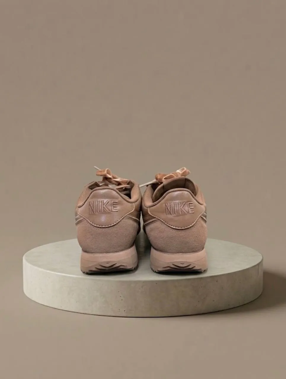 Кроссовки Nike Cortez коричневые замшевые вставки 3