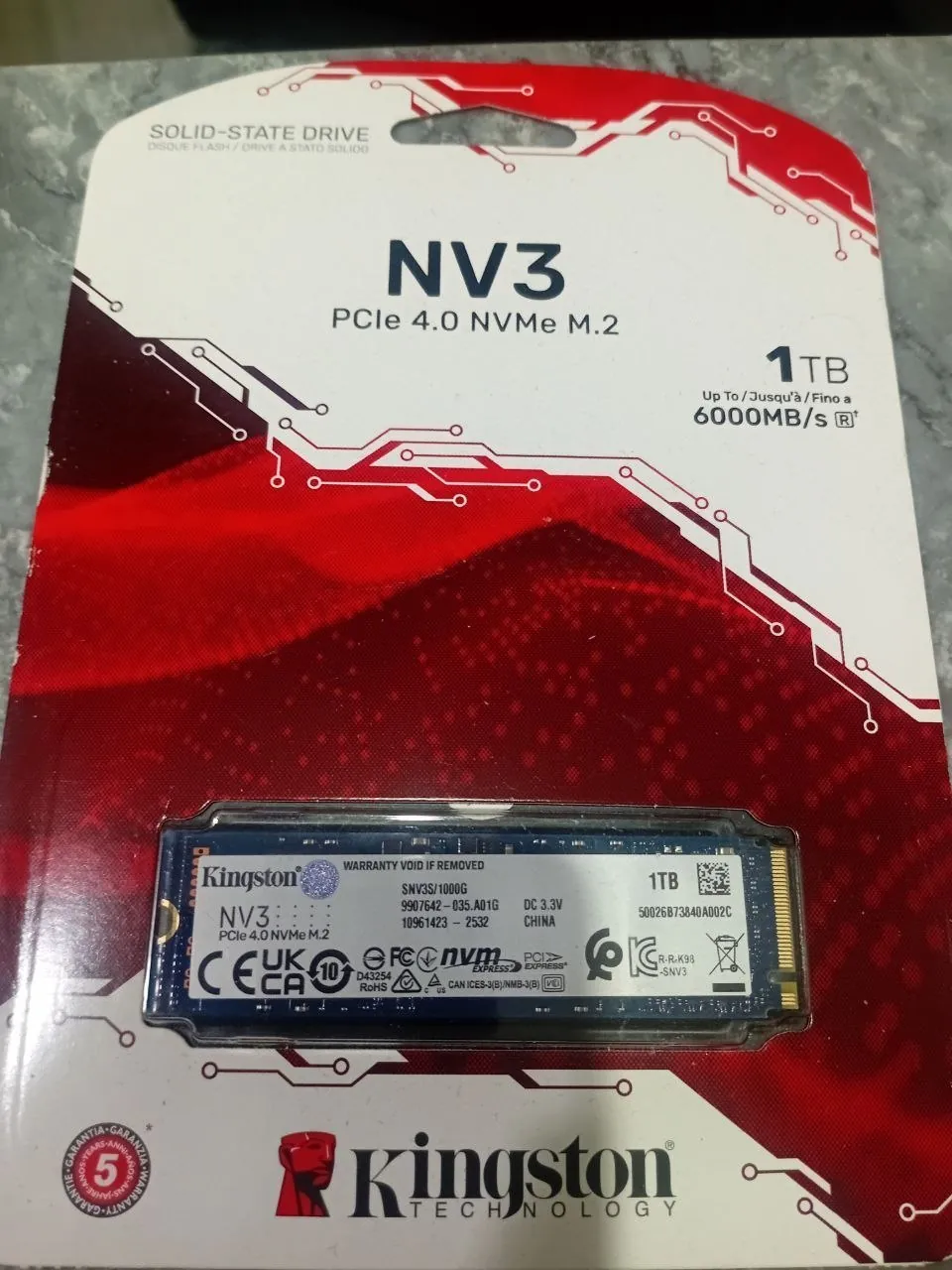 SSD Kingston NV3 1TB NVMe 1