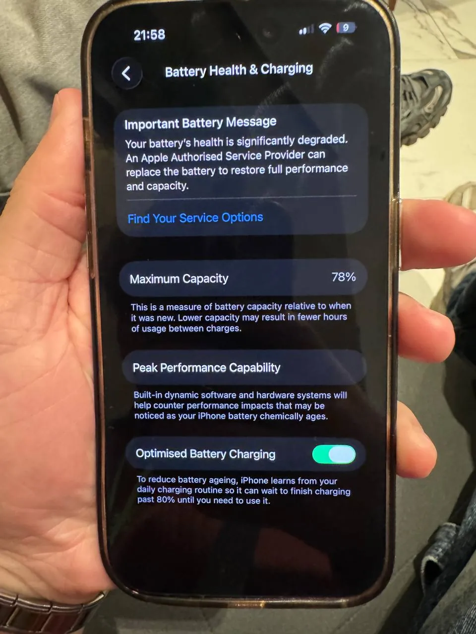 IPhone 14 Pro, аккумулятор 78 процентов 3