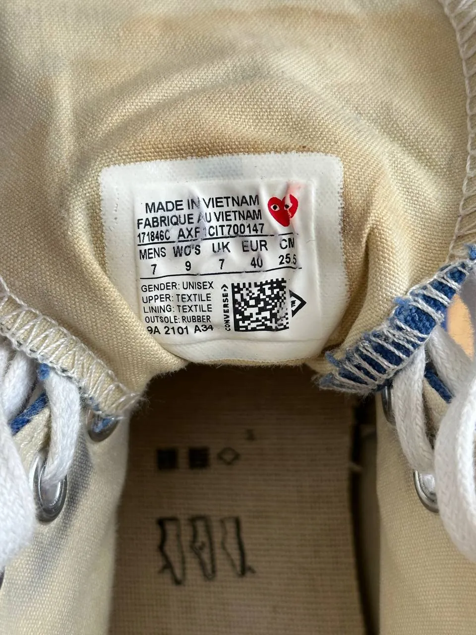 Кеды Converse и Comme des Garçons размера 40 3