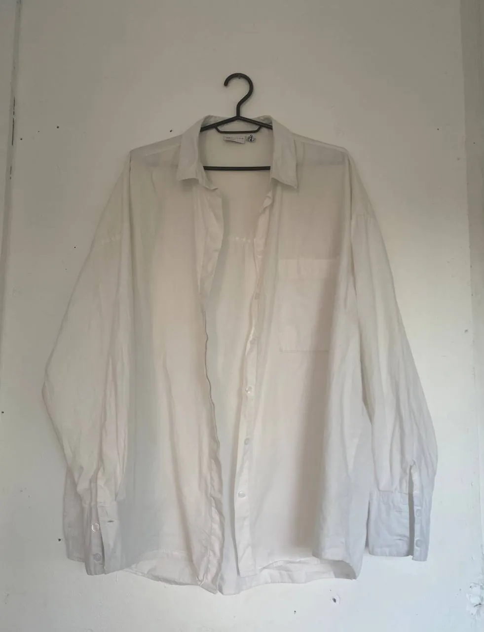 Белая хлопковая рубашка ASOS oversize 1