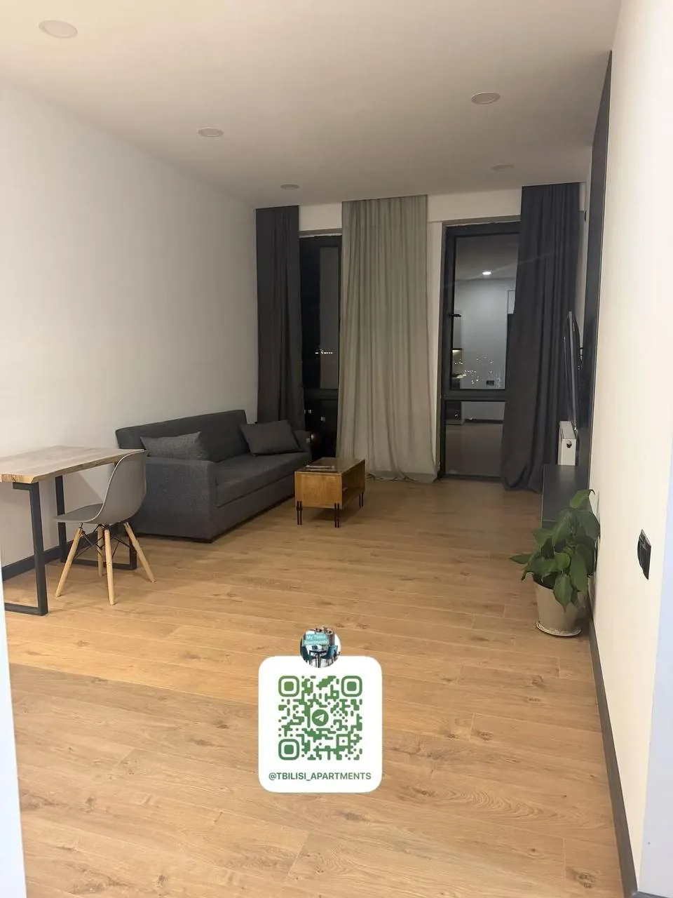 Квартира 58 м² с балконом в Сабуртало 3
