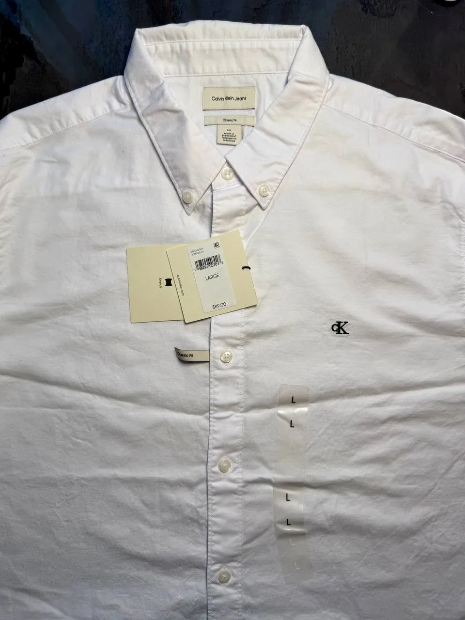 Рубашка Oxford Calvin Klein мужская белая 1