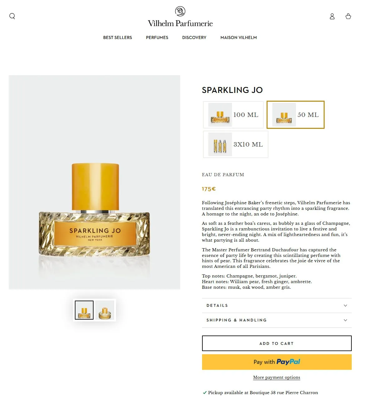 Парфюм Sparkling Jo Vilhelm Parfumerie 50 мл 9
