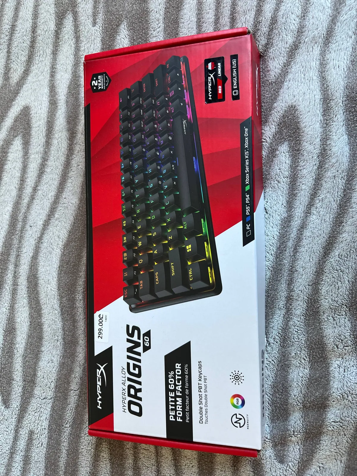 Механическая клавиатура HyperX Alloy Origins 60% с красными свитчами 2